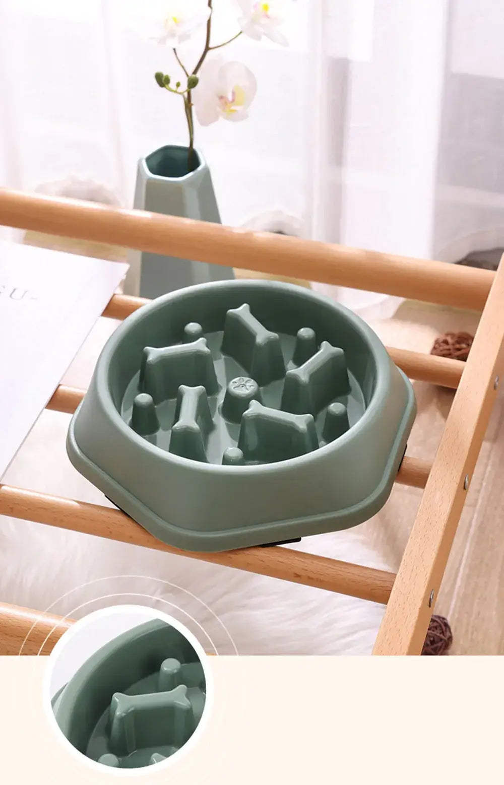 slow feeder dog bowl for small dogs, anti-gulping puzzle bowl that helps prevent choking and bloat