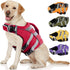 Reflective dog life jacket for small and large dogs, polyester swimming safety vest, red, orange, green, yellow and purple
