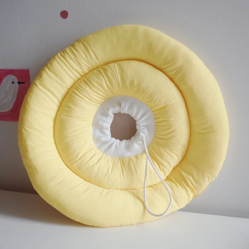 Elizabethan Collar For Dogs Adjustable Neck Drawstring Waterproof Protective Donut Collar Prevent Biting &amp; Scratching