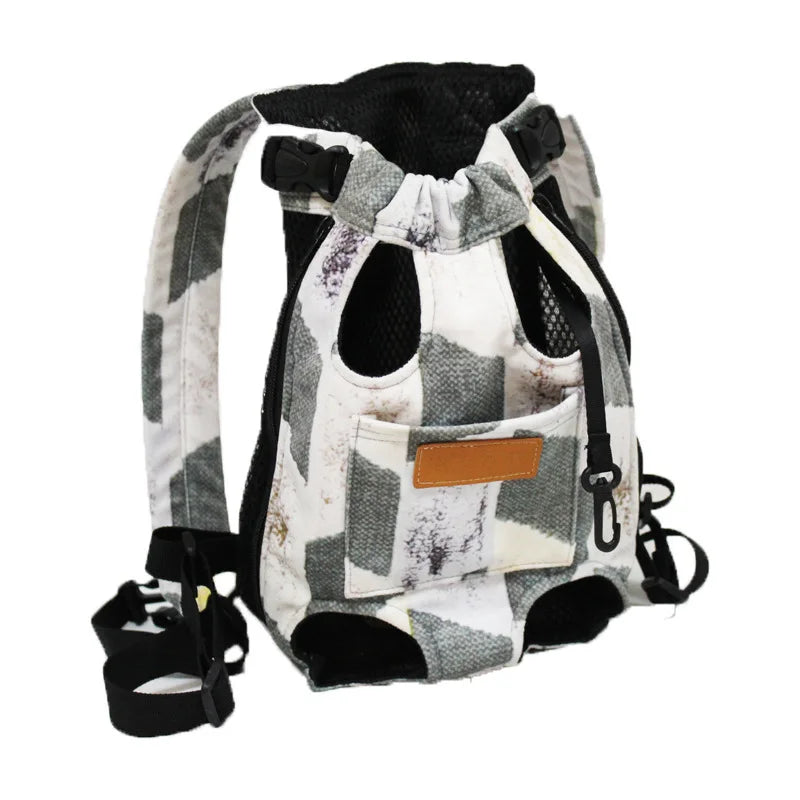 pet backpack carrier for small dogs camouflage nylon chest backpack for French Bulldog Chihuahua outdoor travel