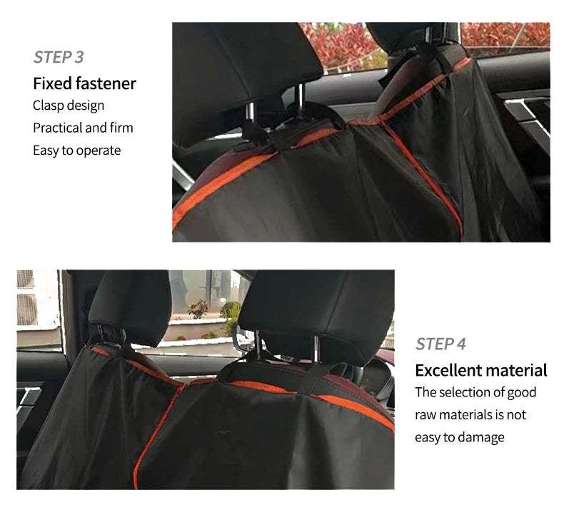 Dog Car Seat Cover for Back Seat,Oxford Cloth Durable Scratchproof Dog Hammock,Pet Seat Cover Protector for Cars,Trucks and SUVs installation steps.