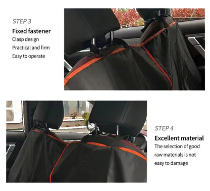 Dog Car Seat Cover for Back Seat,Oxford Cloth Durable Scratchproof Dog Hammock,Pet Seat Cover Protector for Cars,Trucks and SUVs installation steps.