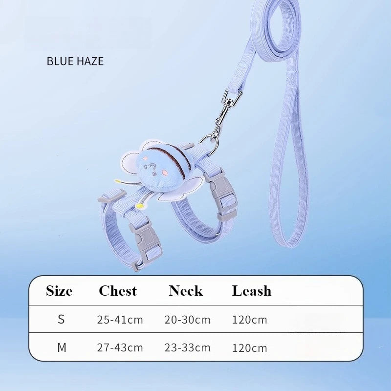 Cat Harness and Leash Sets Adjustable Dog Harness for Small Dogs Breashable Pet Harness Out Walking Dog Kitten Accessories