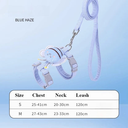 Cat Harness and Leash Sets Adjustable Dog Harness for Small Dogs Breashable Pet Harness Out Walking Dog Kitten Accessories