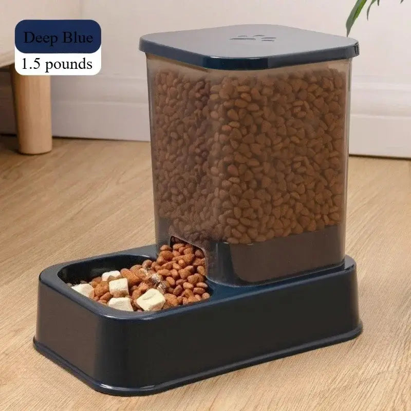 Automatic Portion-Controlled Pet Feeder with Water Dispenser, Battery-Free Setup for Cats and Dogs