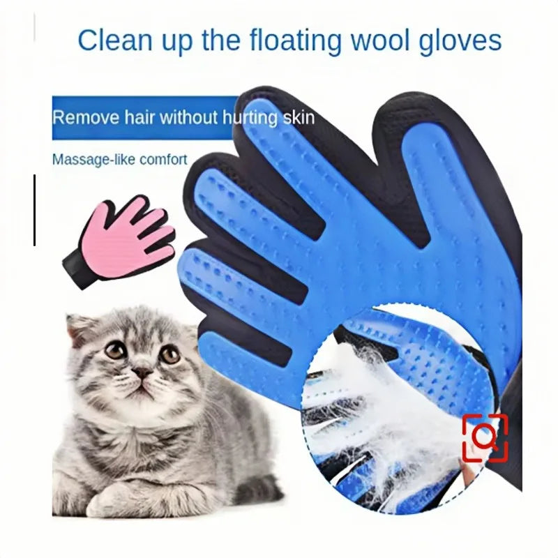 pet hair remover glove for gentle cat and dog grooming, deshedding, hair removal, and massage brush cleaning
