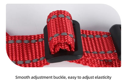 reflective dog harness and leash set red adjustable vest harness buckle for small and medium dogs