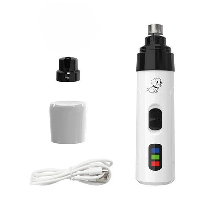 Standard rechargeable pet nail grinder USB charging electric dog and cat nail trimmer with quiet LED grooming design