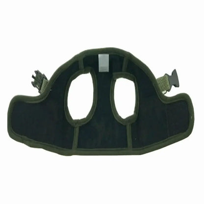 small dog harness leash set army green padded chest vest for puppies and cats