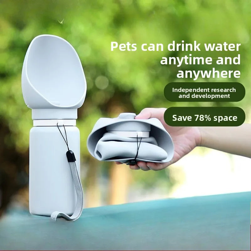 Dog Companion Water Cup Outdoor Portable Travel Foldable Water Bottle Dog Walking Water Dispenser Dispenser Cup