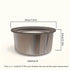 Stainless steel dog bowl, 2L capacity, 20cm diameter, 9.5cm height, on white background.