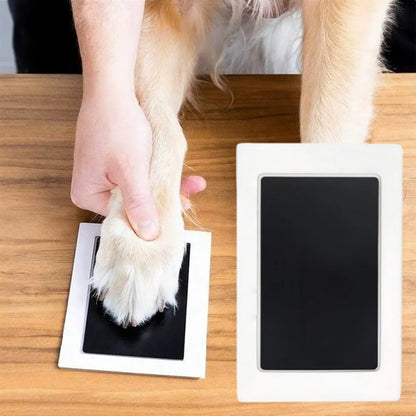 pet handprint and footprint kit for dogs, clean ink pad paw print keepsake, DIY pet memorial photo album supplies