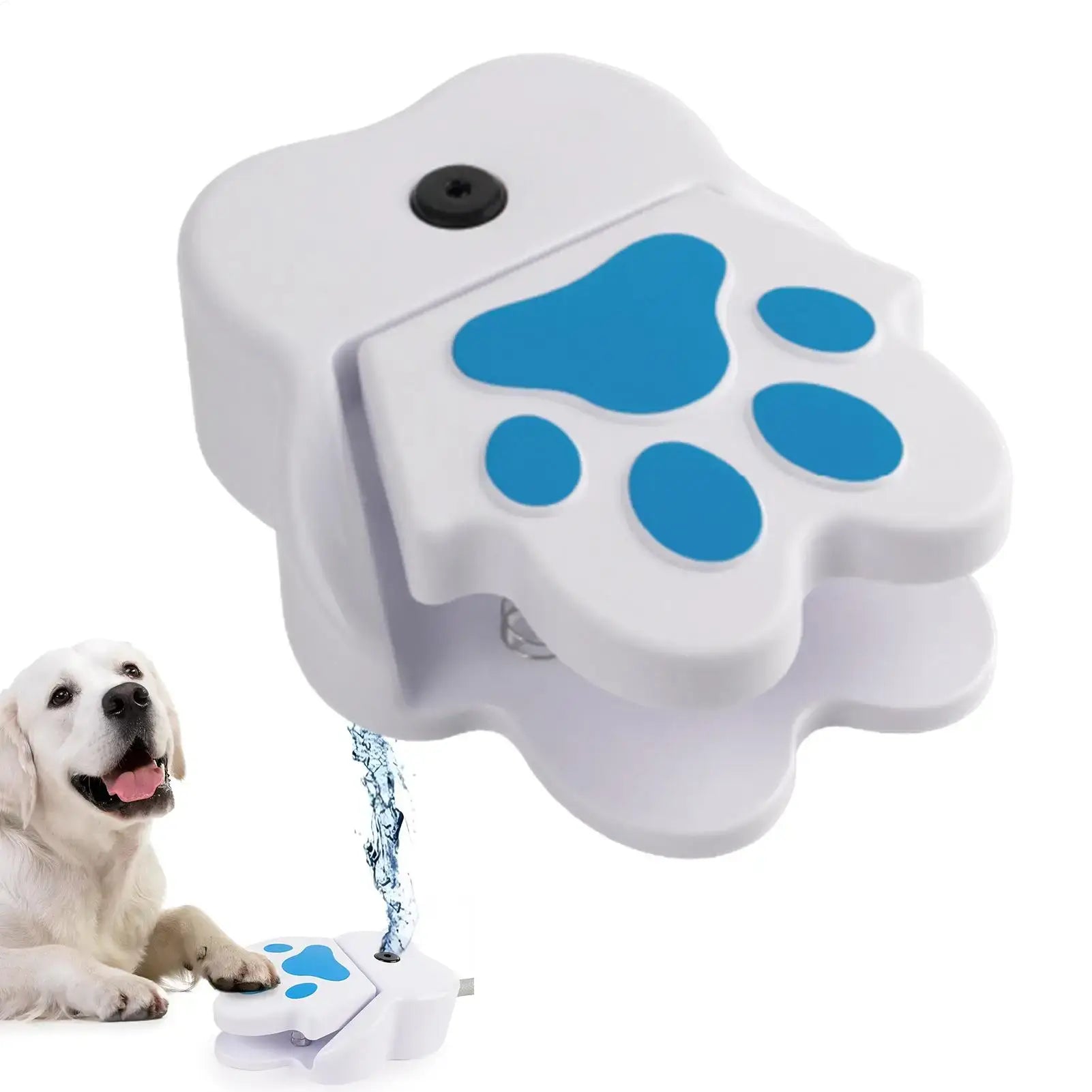 Paw Activated Dog Water Fountain Step on Outdoor Pet Drinking Dispenser Pet Dogs Puppy Water Sprinkler Toys for Garden Yard