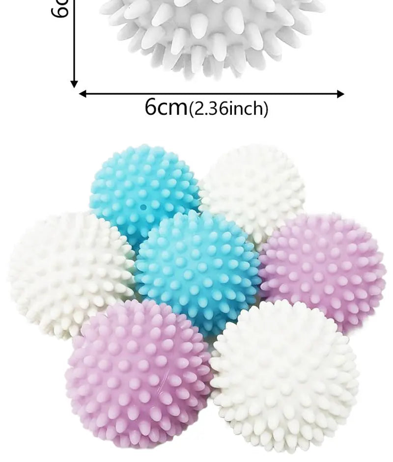 5PCS laundry anti-winding balls for washing and drying, reusable spiky cleaning balls in assorted colors
