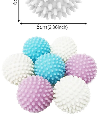 5PCS laundry anti-winding balls for washing and drying, reusable spiky cleaning balls in assorted colors