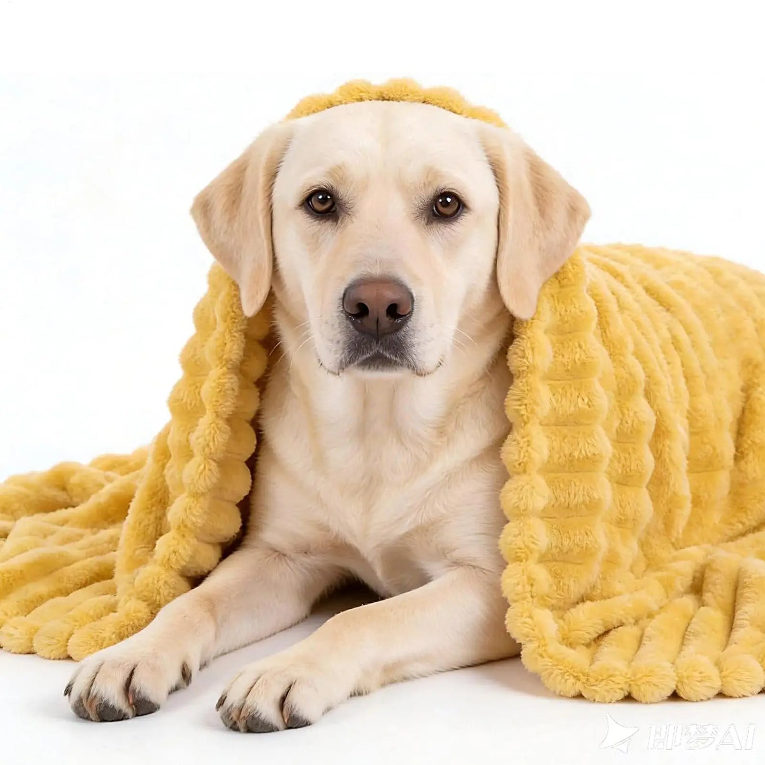 Washable pet blanket for dogs, soft yellow calming kennel cover for crate, sofa, and bed furniture protection