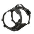 Black no pull dog harness for medium to large dogs, reflective nylon vest harness with front clip and handle