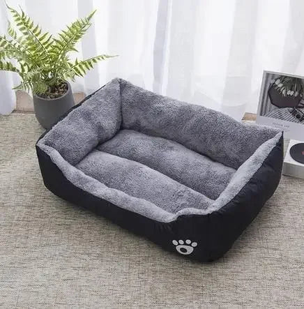 calming plush dog bed large soft corduroy pet bed for small dogs, puppies, and cats with deep warm cushion