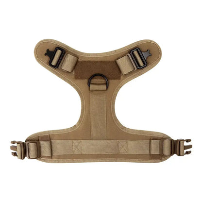 tactical dog harness for large dogs, padded adjustable nylon vest with quick-release buckles and secure fit