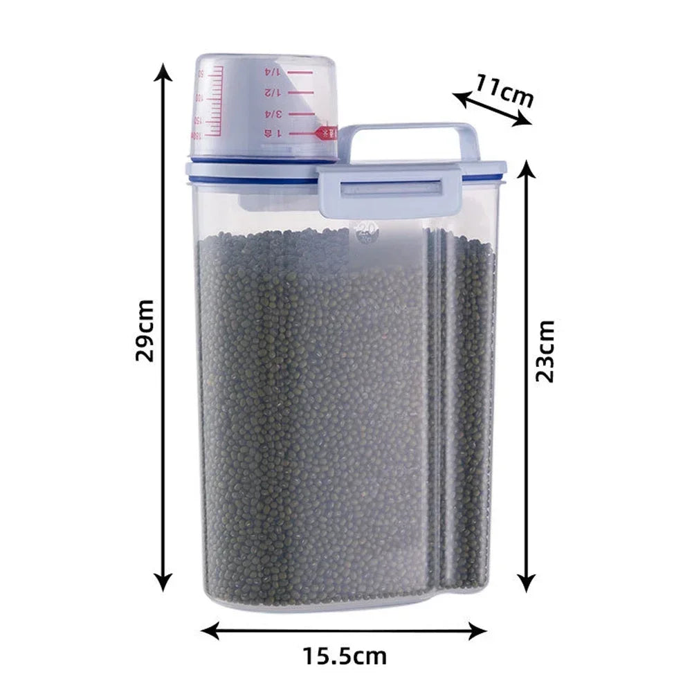 Dog Food Storage Bucket Pet Food Grain Storage Tank Kitchen Storage Rice Box Cat Food Grain Sealed Jar Dog Cat Accessories