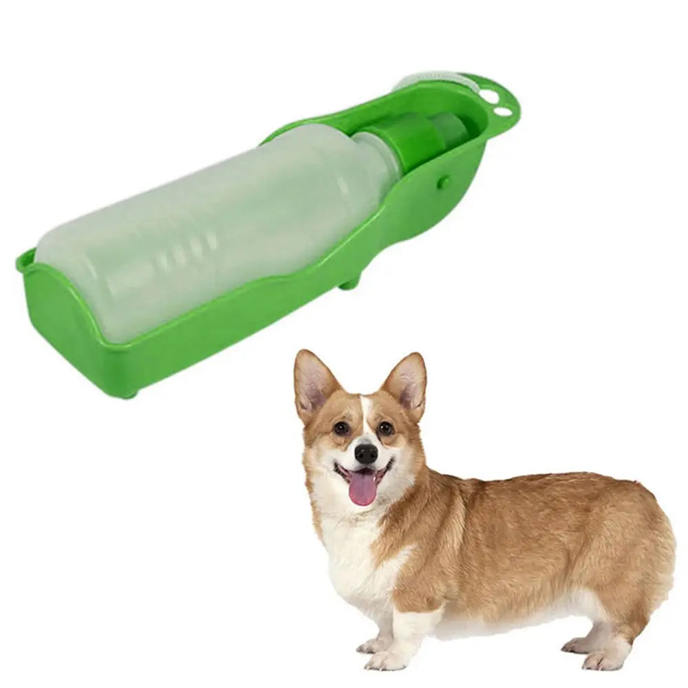 portable pet water bottle for dogs green travel cup dispenser for small and large dogs, puppies, and cats