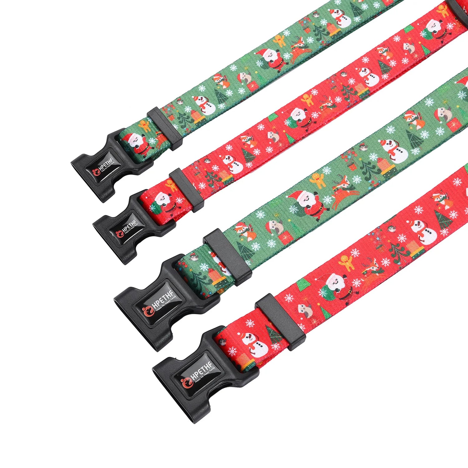Printed Christmas Dog Collar Pet Collars Adjustable Dog Collars Strong and Durable for Medium Large Dog Collars Pet Accessories