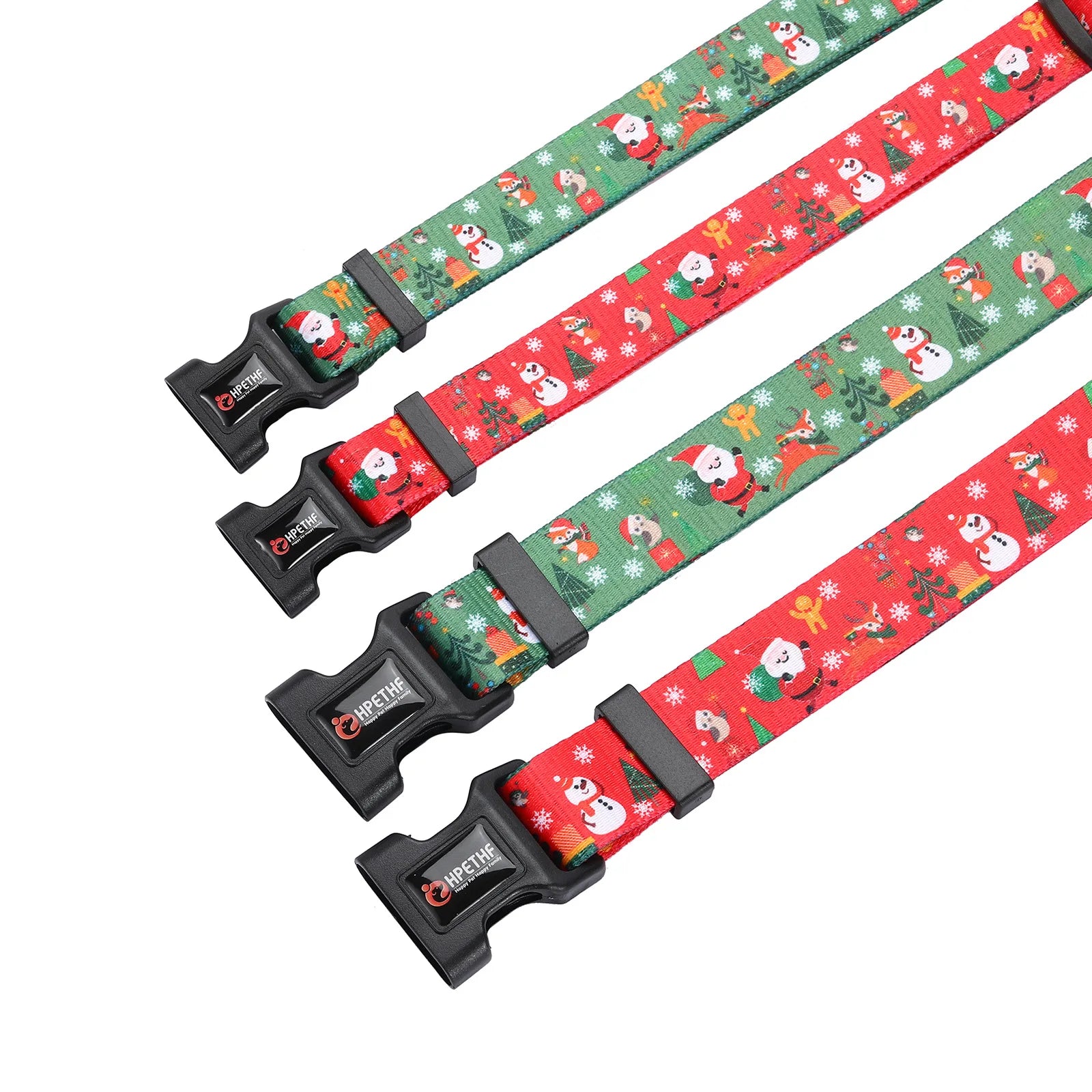 Printed Christmas Dog Collar Pet Collars Adjustable Dog Collars Strong and Durable for Medium Large Dog Collars Pet Accessories