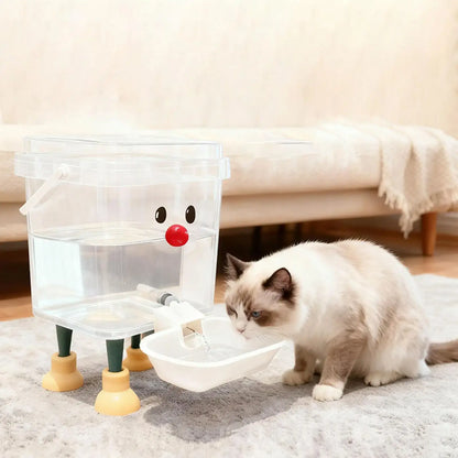 automatic pet water dispenser for cats and dogs, cartoon-style fountain bowl for home living room