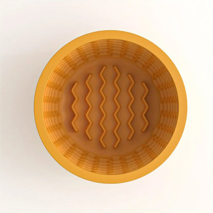 silicone slow feeder dog bowl with anti-slip distraction design for small to medium dogs, promotes healthy digestion