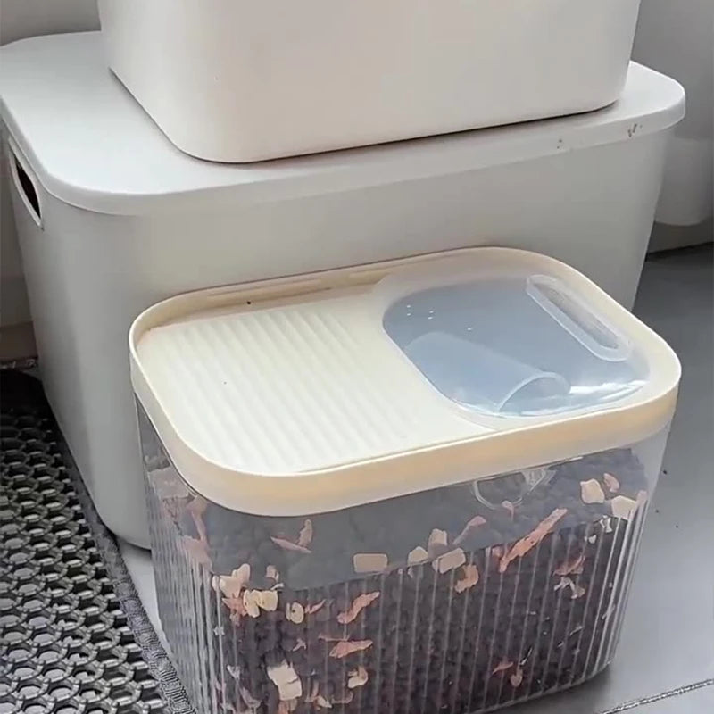 Dog Food Storage Container With Airtight Lid 5/10l Large Capacity Moisture Proof Dog Cat Dry Food Bin For Pet Supply Storage