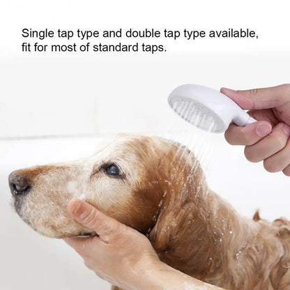 pet bathing shower for dogs and cats, tap-mounted spray head for easy grooming and cleaning