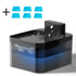 automatic cat water fountain wireless 2.2L pet dispenser with infrared sensor, 6 blue filters, battery powered