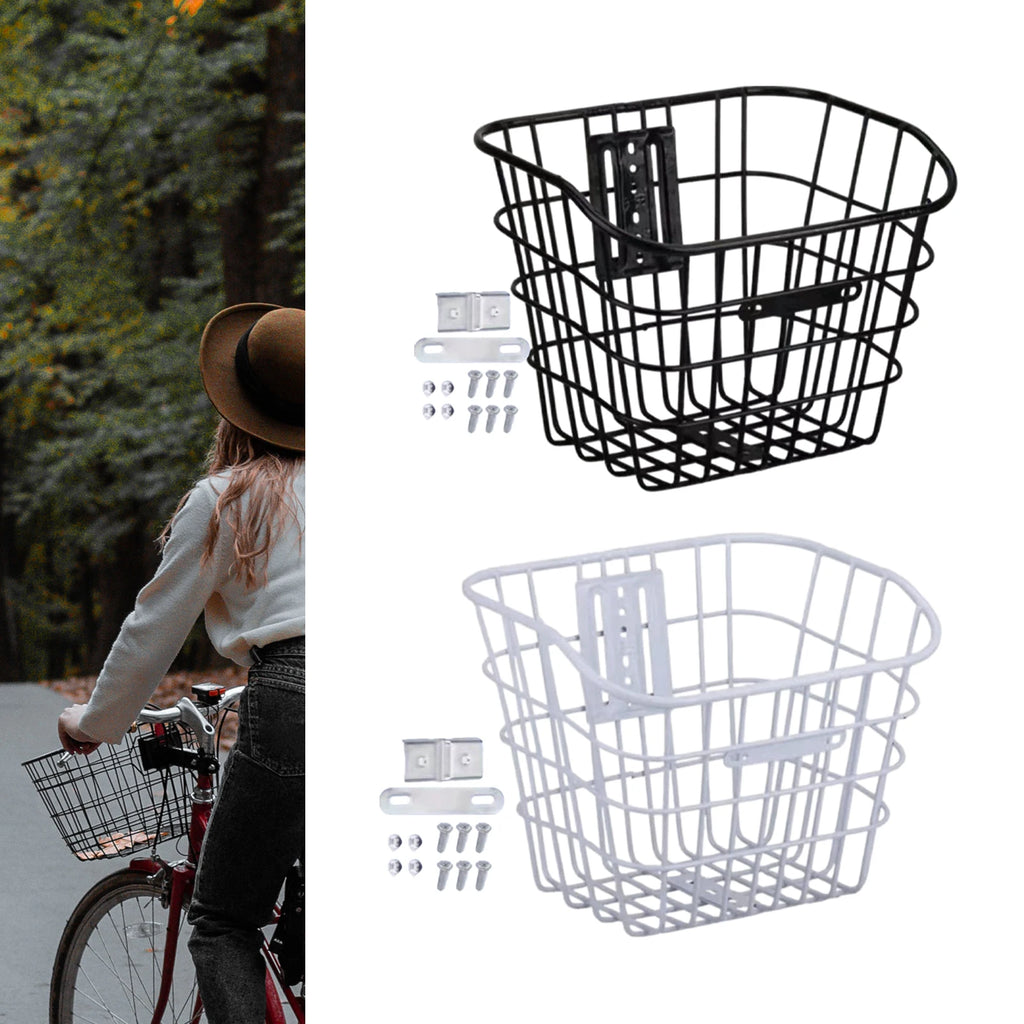 Bicycle Basket Cargo Rack Organizer Quick Release Front Bike Basket Rack Pet Cat Dog Carrier for Mountain Road Bike