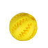 natural rubber dog chew toy yellow 5cm extra-tough interactive ball for teeth cleaning and dental plaque reduction
