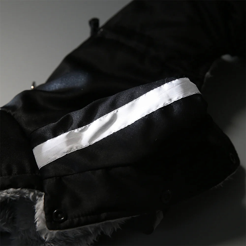 Thicken Warm Dog Jumpsuit Winter Pet Dogs Clothes for Chihuahua Coat Waterproof Hoodie Puppy Overalls Poodle Jacket Pet Apparel sleeve detail