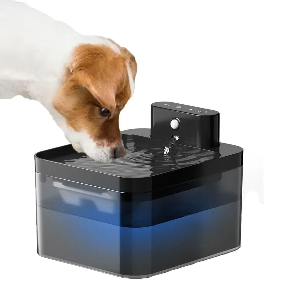 automatic cat water fountain for dogs and cats, 2.2L wireless pet water dispenser with infrared sensor