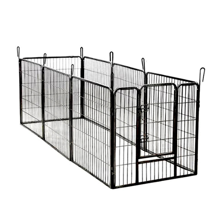 Folding Indoor Outdoor Dog Fences For Durable Metal Dog Houses For Dogs In Outdoor Back Gardens