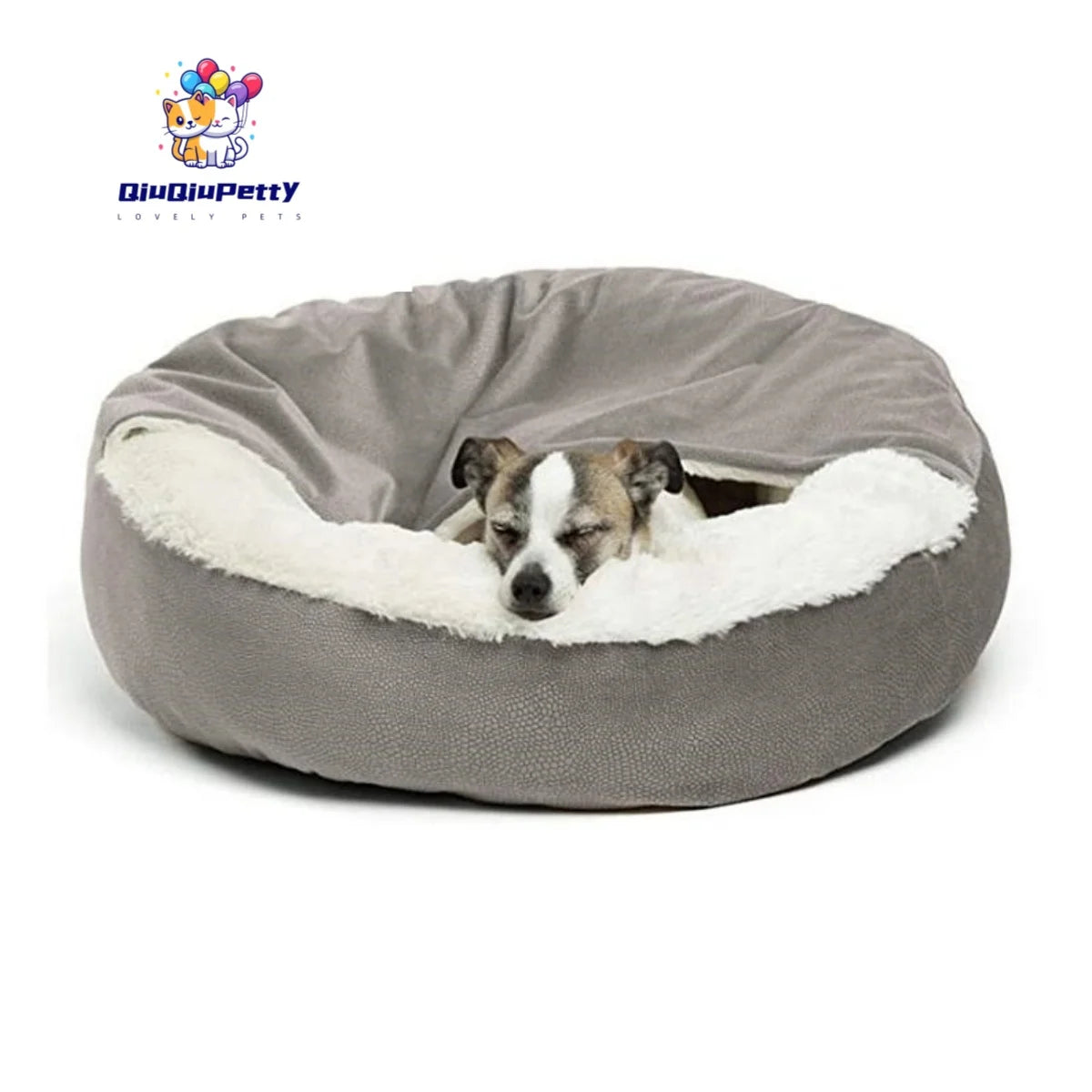 Orthopedic dog bed with soft plush cushion for indoor dogs and puppies, warm winter kennel mat for pets up to 10kg