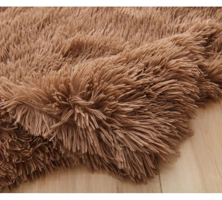 washable plush dog blanket mat for warm pet sleeping comfort, soft long plush kennel mat for dogs and cats