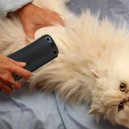 pet deshedding brush for long-haired cats, removes loose fur and knots for easy grooming and reduced shedding