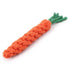 durable cotton rope dog chew toy carrot-shaped orange braided 23cm pet chew toy for teeth cleaning