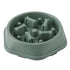 Green slow feeder dog bowl anti-choking puzzle feeder with non-slip base for small and medium dogs