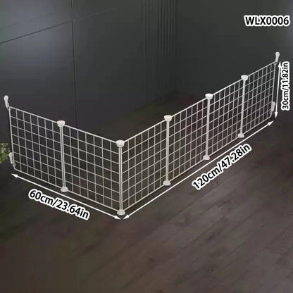 Puppy Fence for Home Indoor Use, Anti-Escape Corgi Dog Fence, Puppy Training Isolation Net displayed in a room setting.