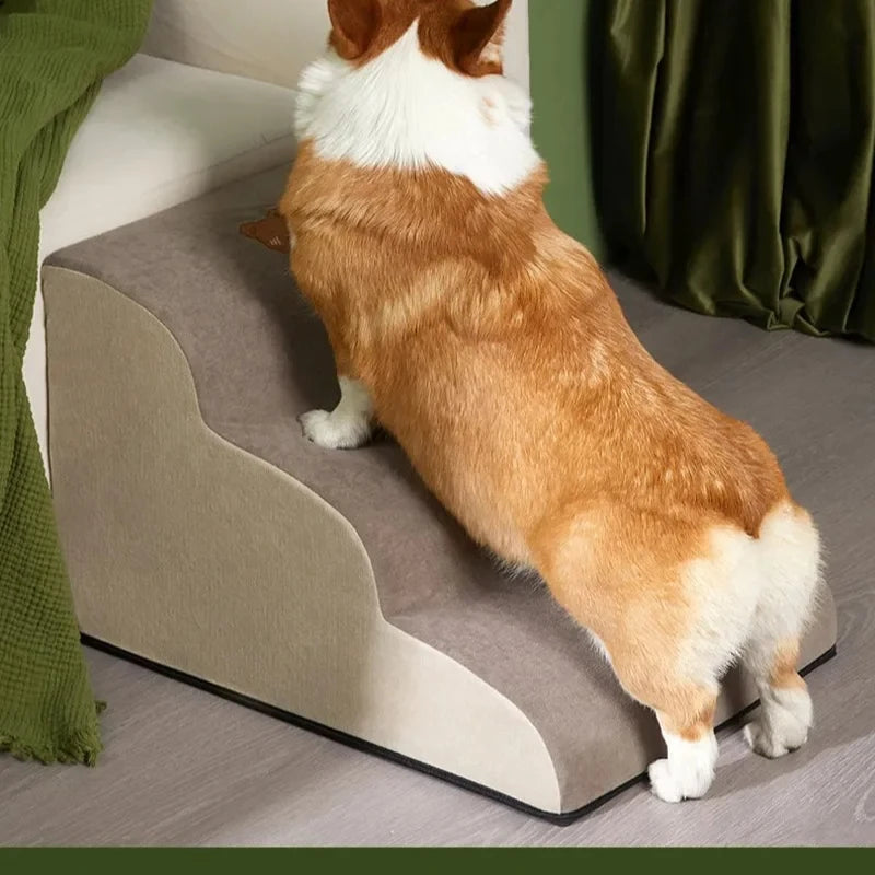 Dog House Dog Stairs Pet 3 Steps Stairs for Small Dog Cat Pet Ramp Ladder Anti-slip Removable Dogs Bed Stairs Pet Supplies