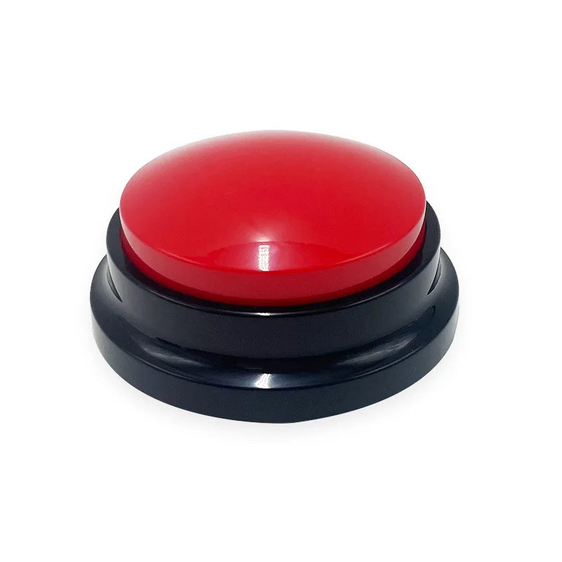 Large red dog training button toy for communication or interactive play