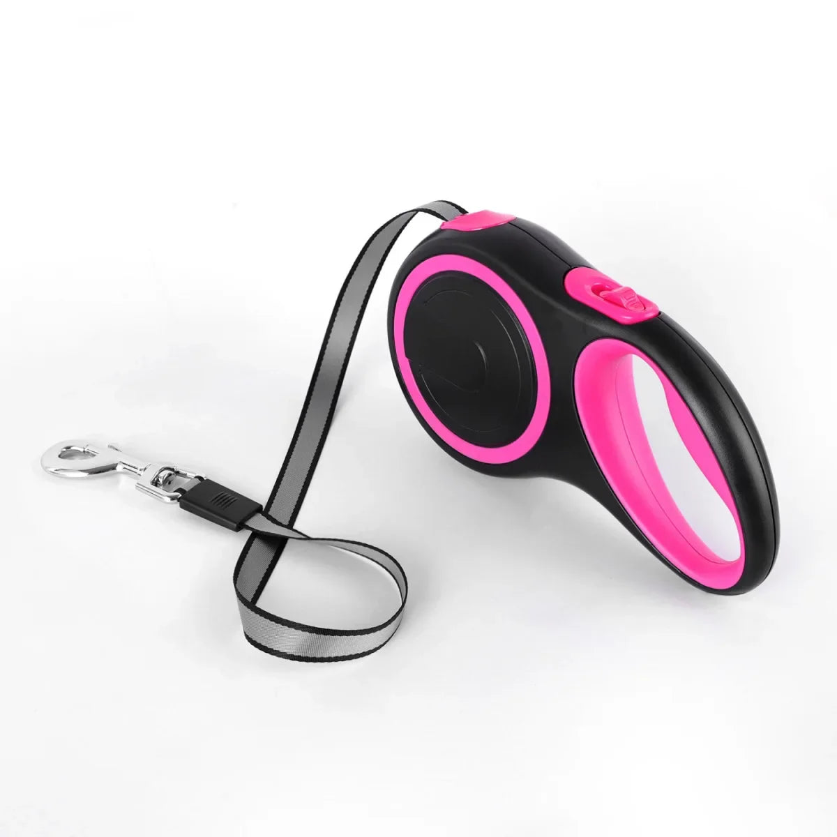 nylon dog leash rope retractable pink and black pet leash for small, medium, and large dogs