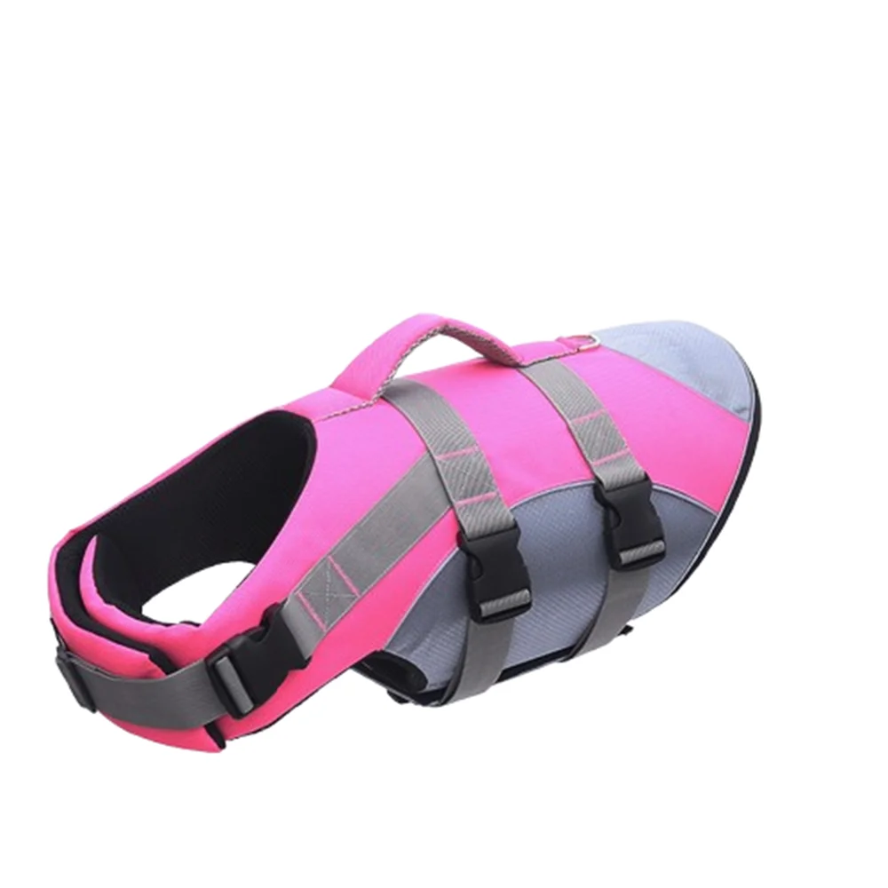 Reflective Dog Life Jacket Adjustable Breathable Pet Safety Vest Enhanced Buoyancy Oxford Cloth Swimming Clothes Beach