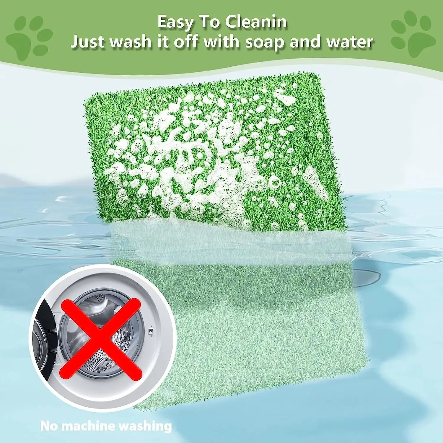 Dogs Grass for Potty Training Artificial Grass for Dogs Puppy Fake Grass Pads Large Dogs Supplies Pets Litter Rugs for Puppy being washed.