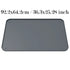 Large gray rectangular dog mat with rounded corners, non-slip, 92.2x64.2cm size shown