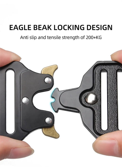 tactical dog collar for medium to large dogs with eagle beak locking buckle for secure training and control